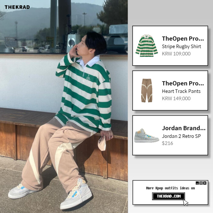Bong Tae Gyu outfit from May 24, 2022 : Union LA x Air Jordan 2 sneakers and more