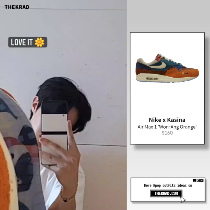 BTS J-Hope outfit from May 25, 2022 : Nike x Kasina sneakers