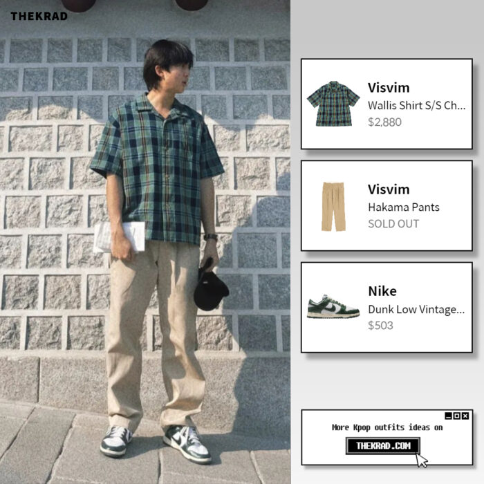 BTS RM outfit from May 21, 2022 : Visvim shirt and more