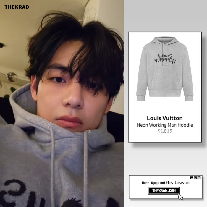 BTS V outfit from May 3, 2022 : Louis Vuitton hoodie