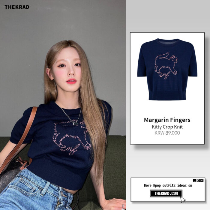 (G)I-dle Miyeon outfit from May 16, 2022 : Margarin Fingers knit top