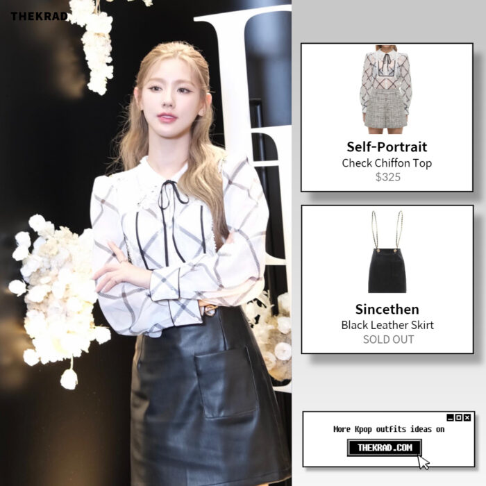 (G)I-dle Miyeon outfit from May 5, 2022 : Self-Portrait blouse and more