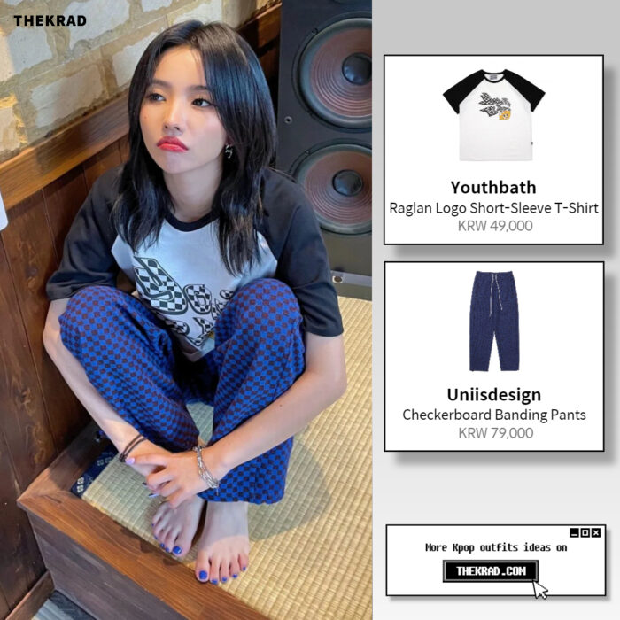 (G)I-dle Soyeon outfit from May 24, 2022 : Youthbath t-shirt and more