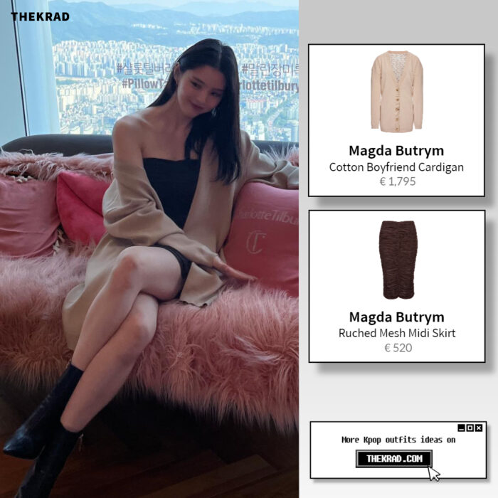 Han So Hee outfit from May 3, 2022 : Magda Butrym cardigan and more