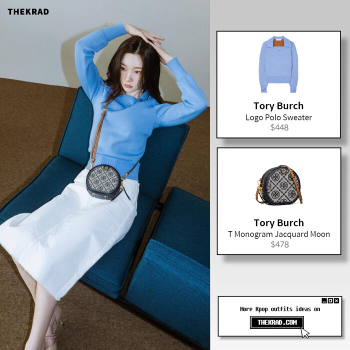 Jung Chae Yeon outfit from May 1, 2022 : Tory Burch sweater and more