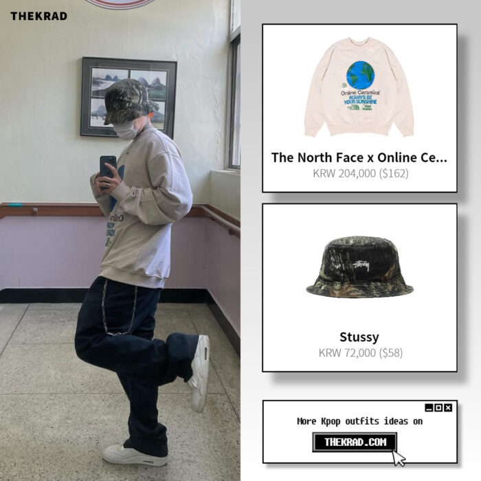 Kid Milli outfit from May 28, 2022 : Stussy bucket hat and more