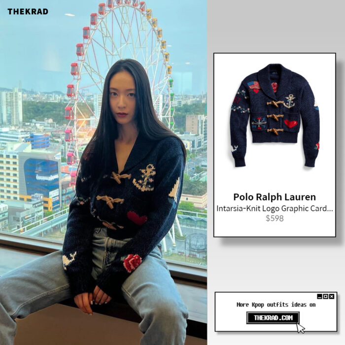 Krystal outfit from May 8, 2022 : Polo Ralph Lauren cardigan