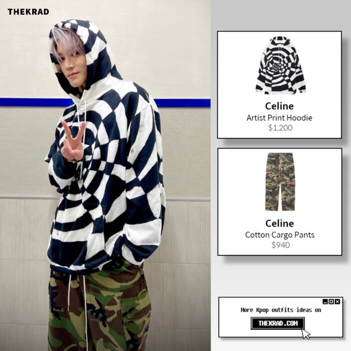 NCT Taeyong outfit  from May 22, 2022 : Celine hoodie and more