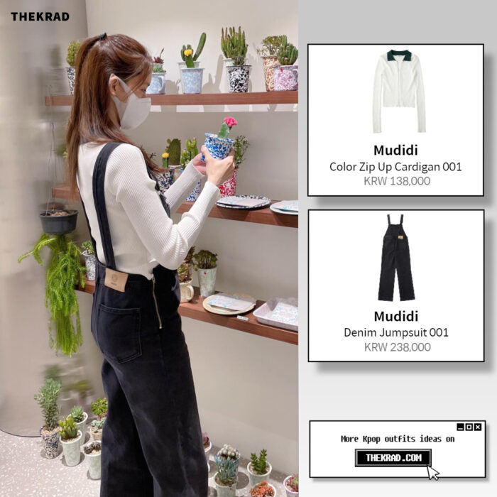 SNSD Yoona outfit from May 14, 2022 : Mudidi jumpsuit and more