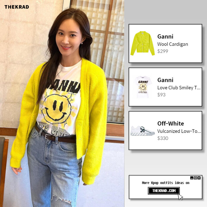 SNSD Yuri outfit in SBS 'Running Man' ep.602 : Ganni cardigan and more