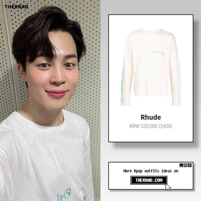 BTS Jimin outfit from June 12, 2022 : Rhude L/S t-shirt