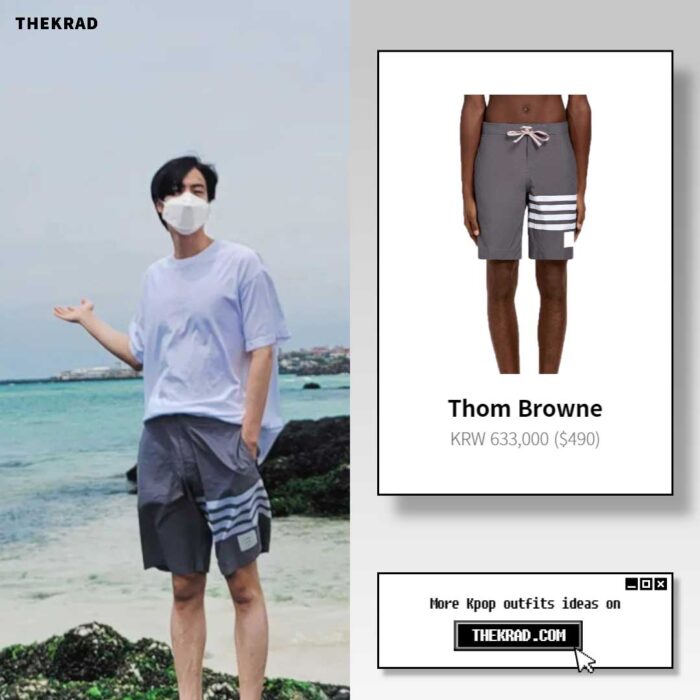 BTS Jin outfit from June 26, 2022 : Thom Browne shorts