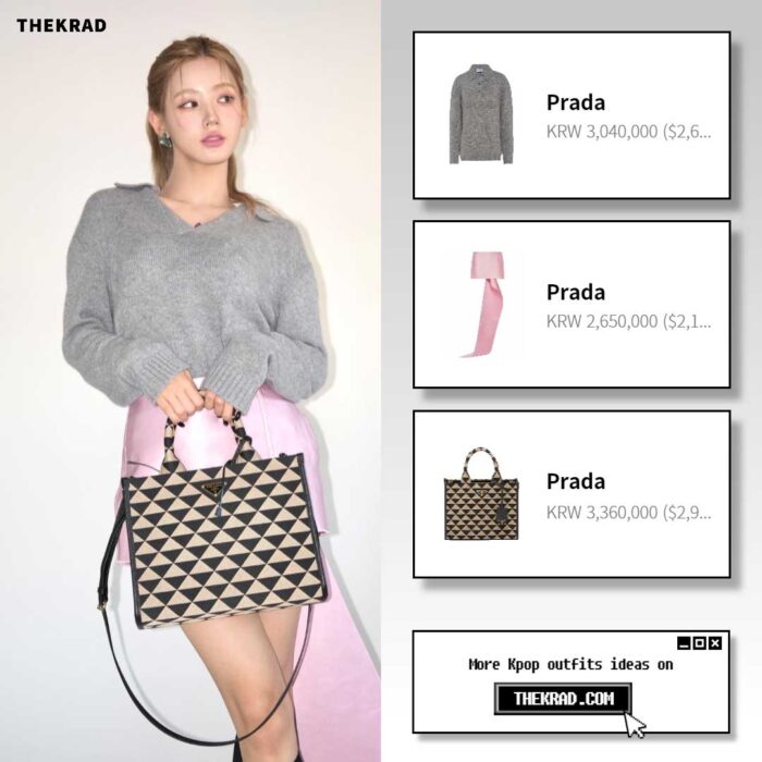 (G)I-dle Miyeon outfit from June 6, 2022 : Prada bag and more