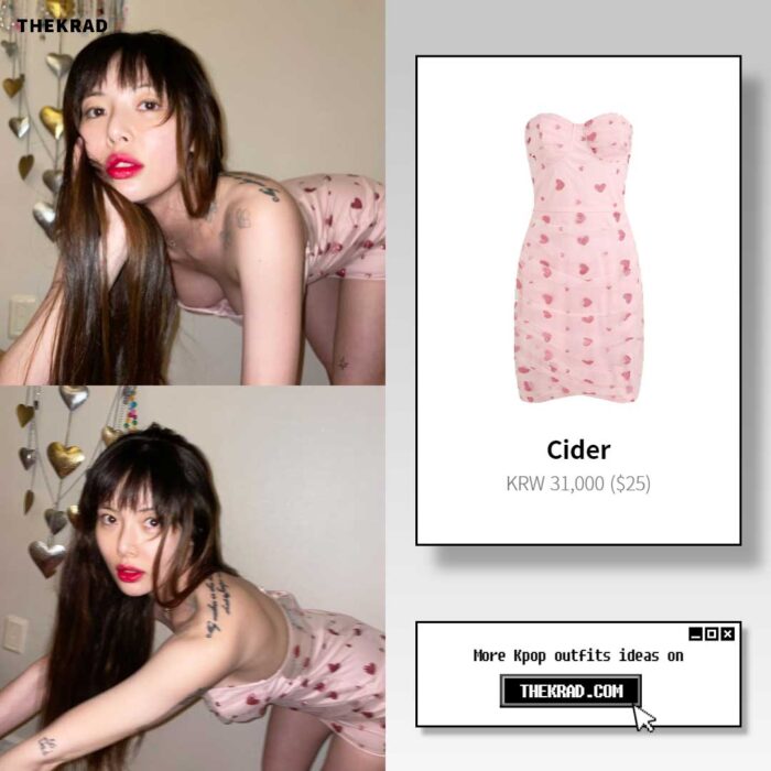 Hyun A outfit from June 4, 2022 : Cider dress