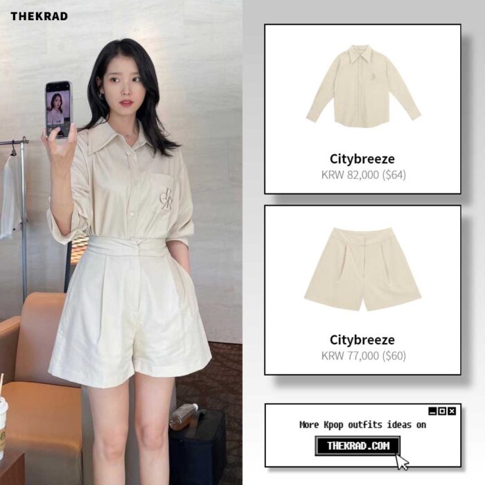IU outfit from June 28, 2022 : Citybreeze shirt and more