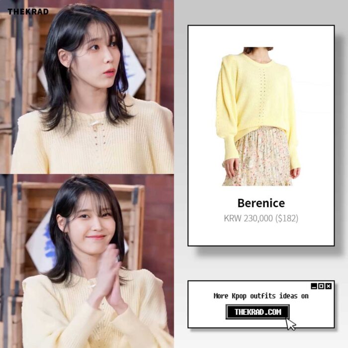IU outfit seen from Youtube 'IU's Palette' ep.12 : Berenice sweater