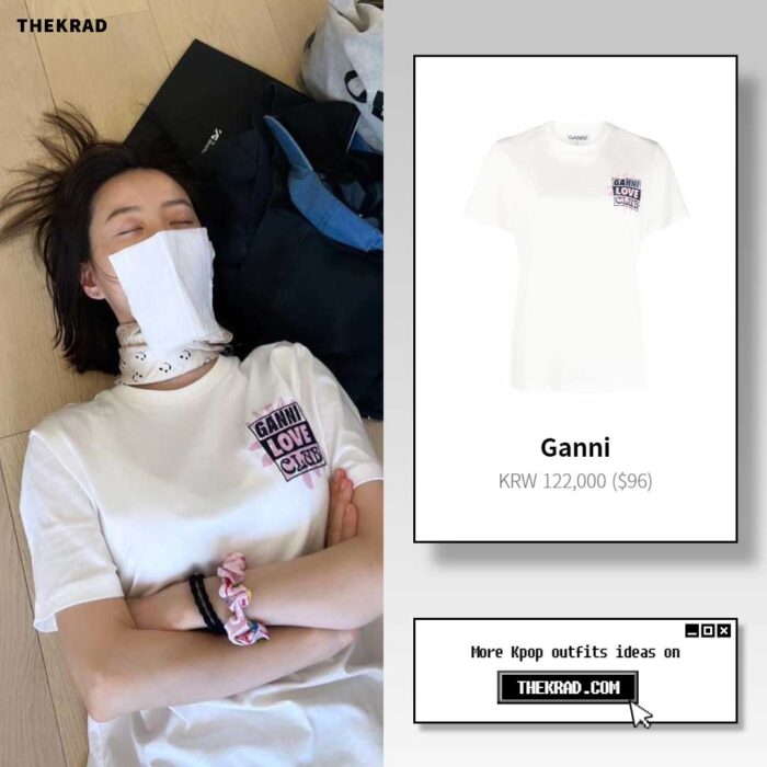 Jung Yu Mi outfit from June 6, 2022 : Ganni t-shirt