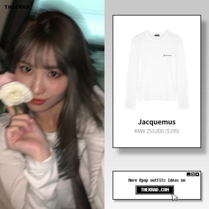 Twice Momo outfit from June 23, 2022 : Jacquemus t-shirt