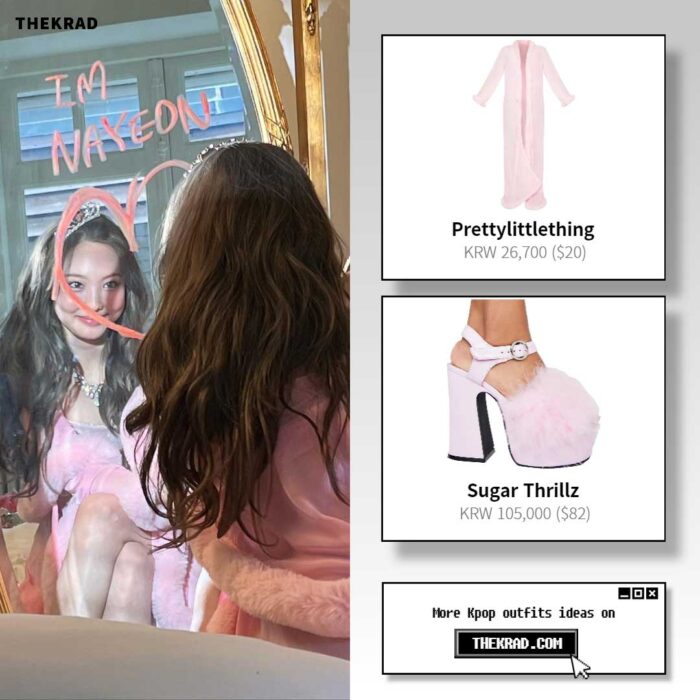 Twice Nayeon outfit from June 8, 2022 : Sugar Thrillz heels and more