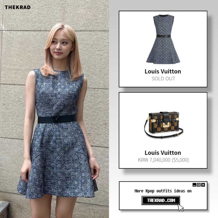 Twice Tzuyu outfit from June 26, 2022 : Louis Vuitton dress and more
