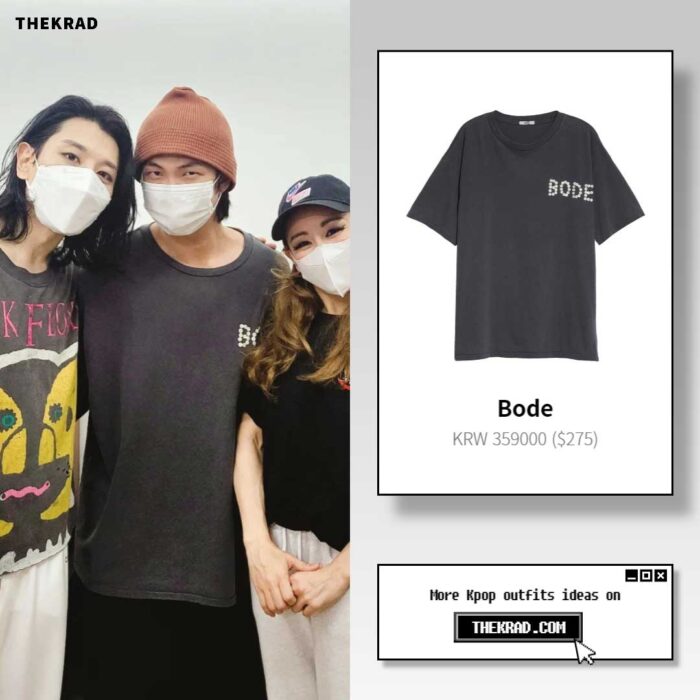 BTS RM outfit from July 6, 2022 : Bode t-shirt