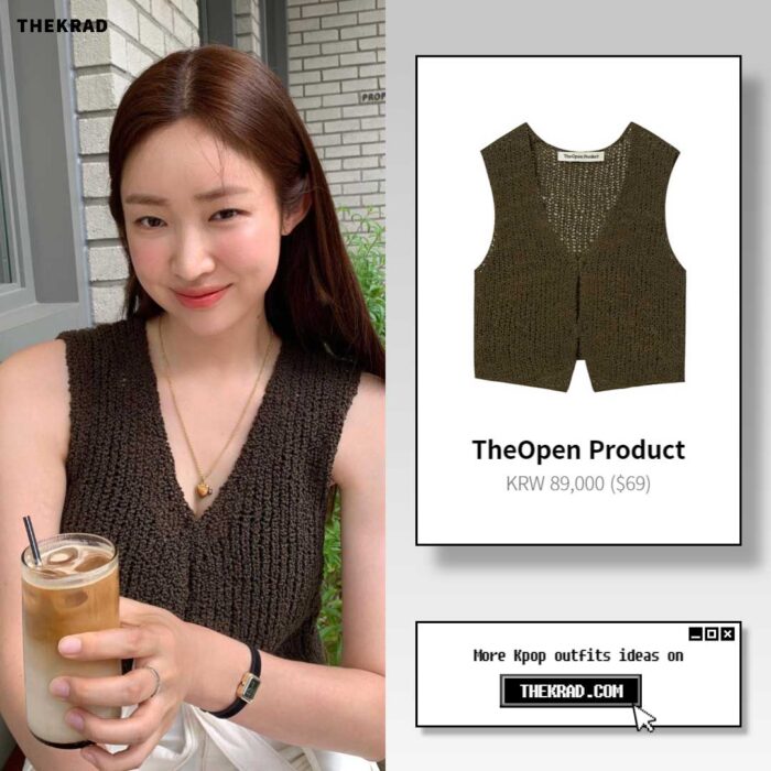 Cha Jung Won outfit from July 10, 2022 : TheOpen Product vest