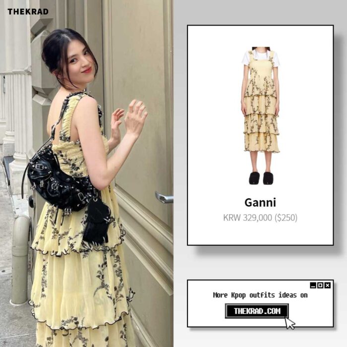 Han So Hee outfit from July 20, 2022 : Ganni dress