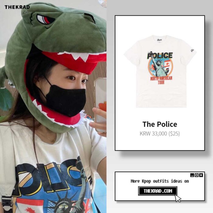 Park Bo Young outfit from July 20, 2022 : The Police t-shirt