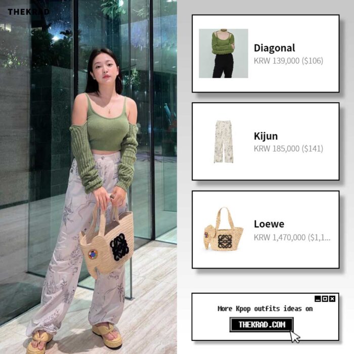 Red Velvet Yeri outfit from July 24, 2022 : Loewe bag and more