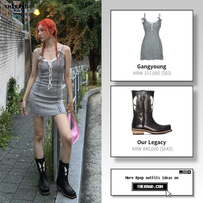 Sunmi outfit from July 25, 2022 : Our Legacy boots and more