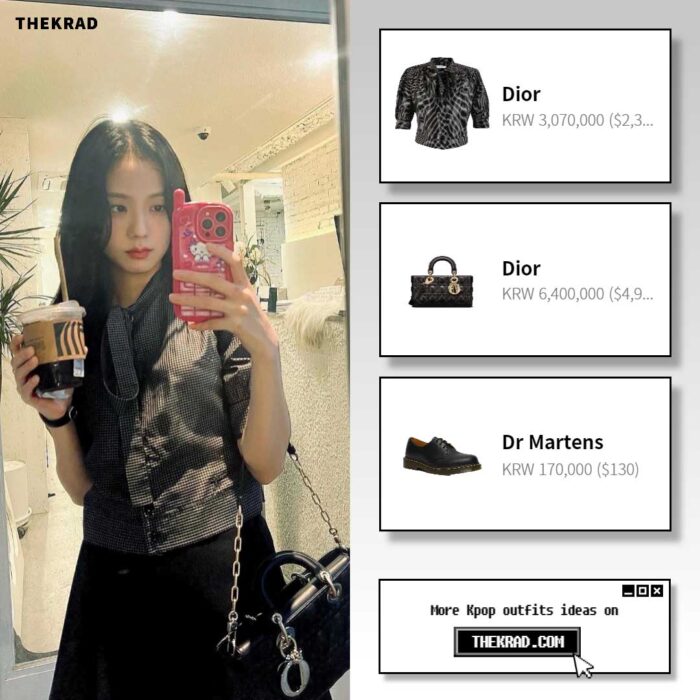 Blackpink Jisoo outfit from Aug 5, 2022 : Dior bag and more
