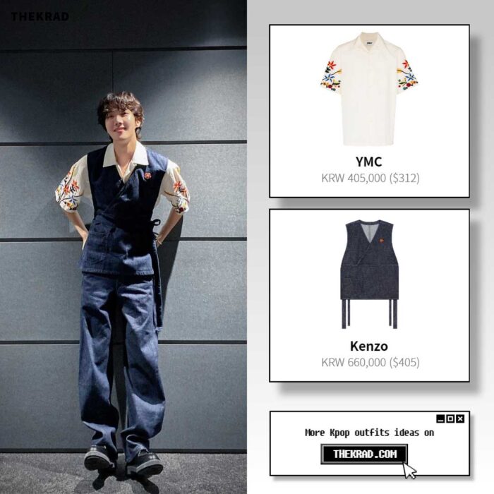 BTS J-Hope outfit from Aug 10, 2022 : Kenzo top and more