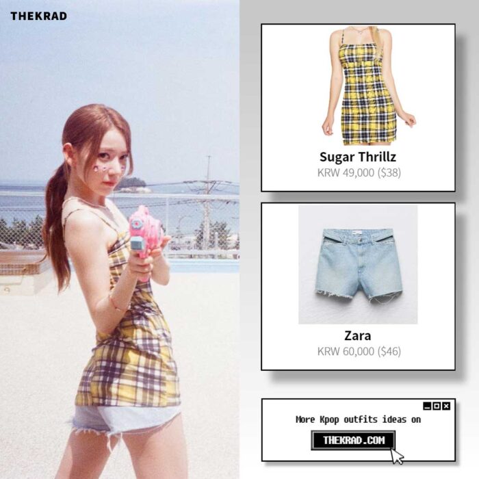 Le Sserafim Sakura outfit from Aug 9, 2022 : Zara shorts and more